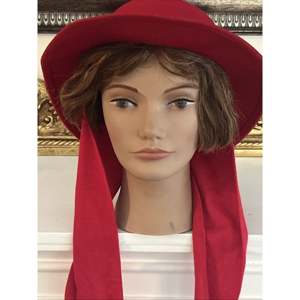 Elegant Red Women's Hat - Picture 4 of 6